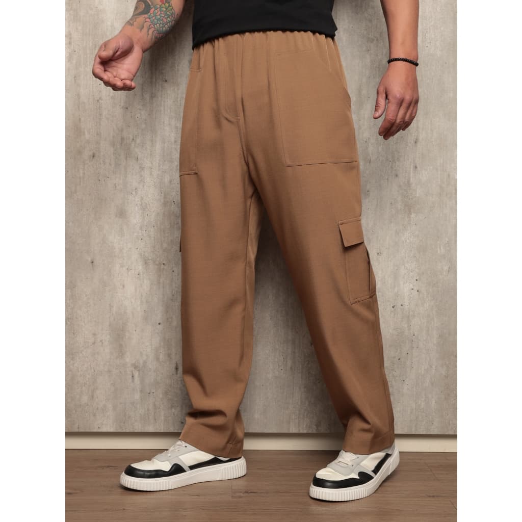 Calça cargo masculina, alfaiataria, social casual