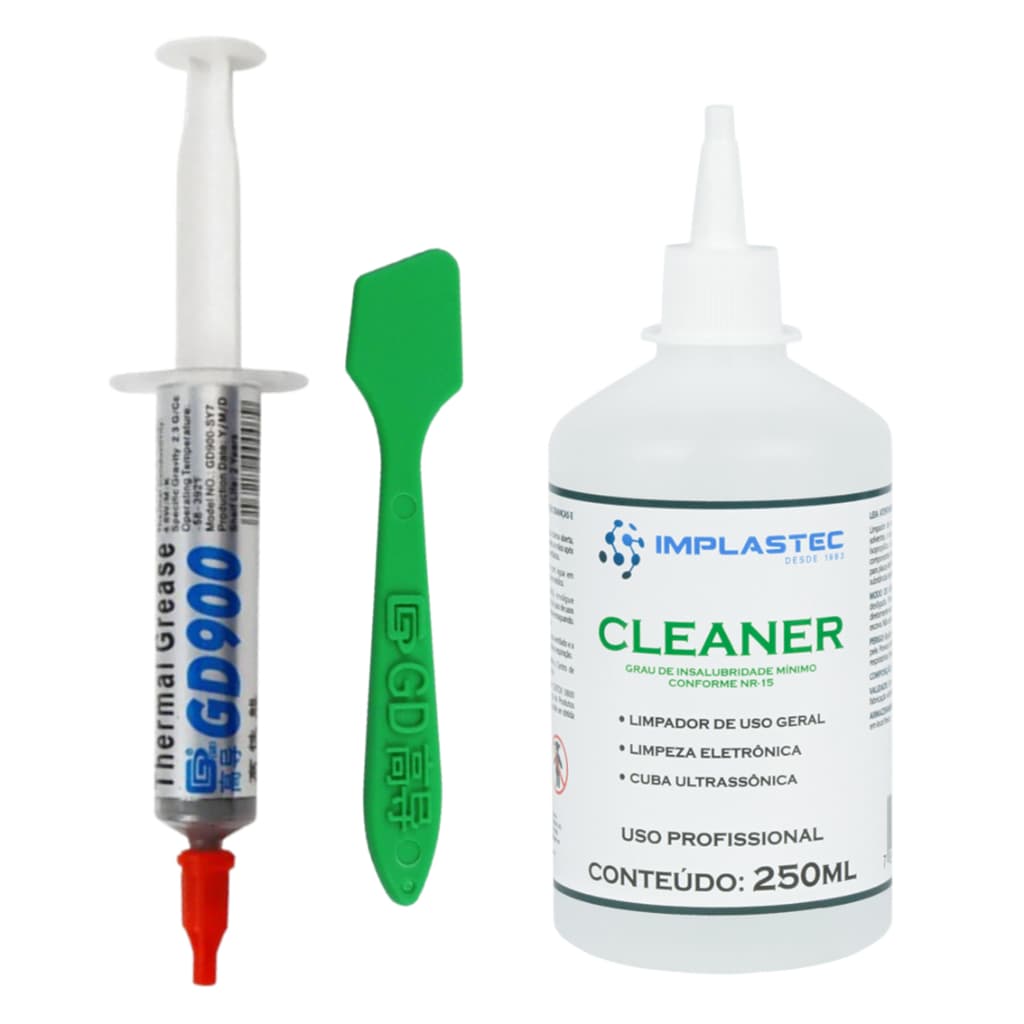 Pasta Térmica GD900 + Raspador Aplicador + Cleaner limpador de pasta térmica