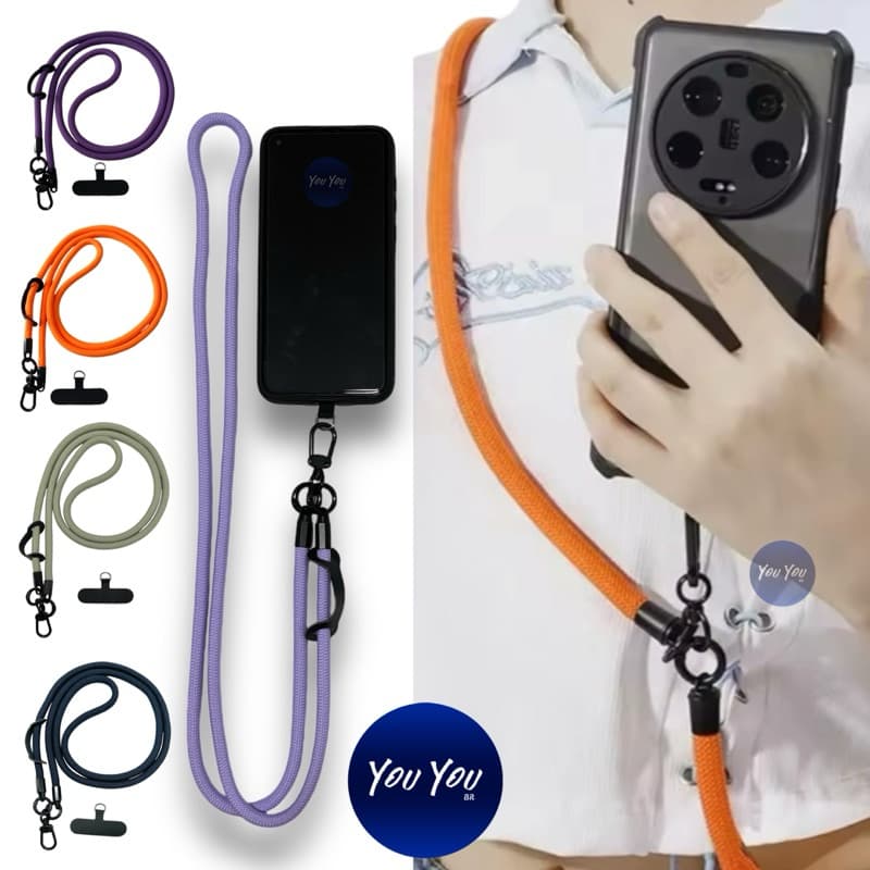 Cordão celular grande de alça para ombro, cordão para celular gg