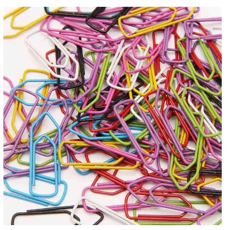 CLIPS COLORIDO PARA PAPEL 100 UNIDADES 28MM 2/0 BACCHI