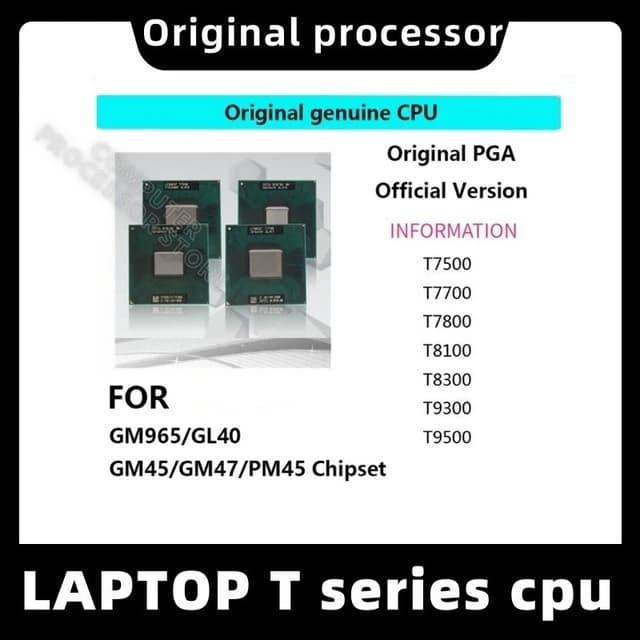 Processador p/ Notebook Intel Dual Core 2 Duo PGA478 Chipset GL40/GM45