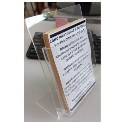Display Porta Folder A5 Acrílico Transparente Papel 1 Peça