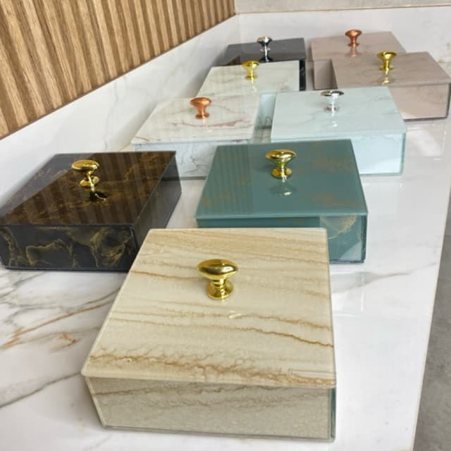 Organizador Porta Joias Caixas para Acessórios 15x15CM com Tampa