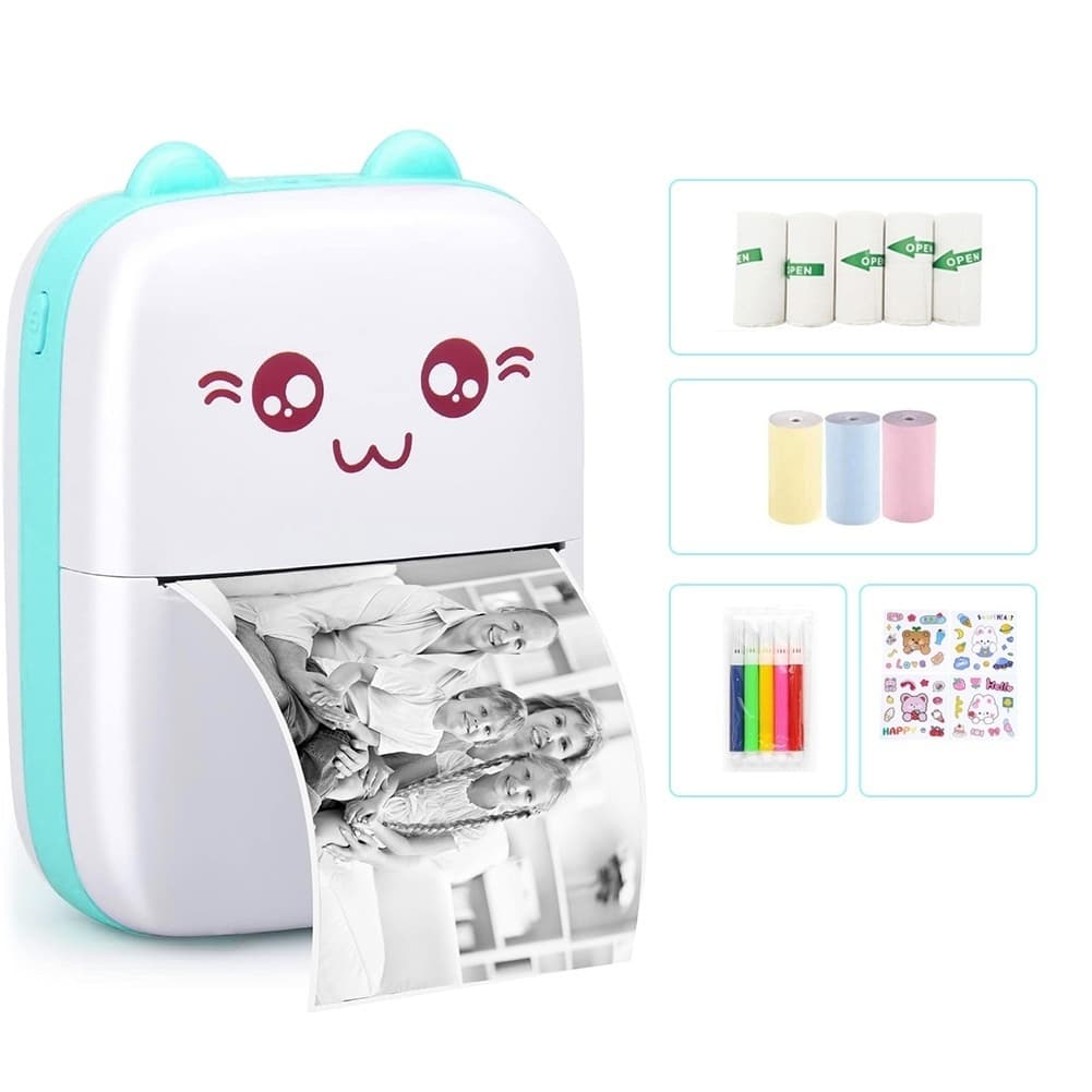 Mini Impressora Térmica Portátil De Bolso Impressão Sem Fio Fotos Notas Bluetooth