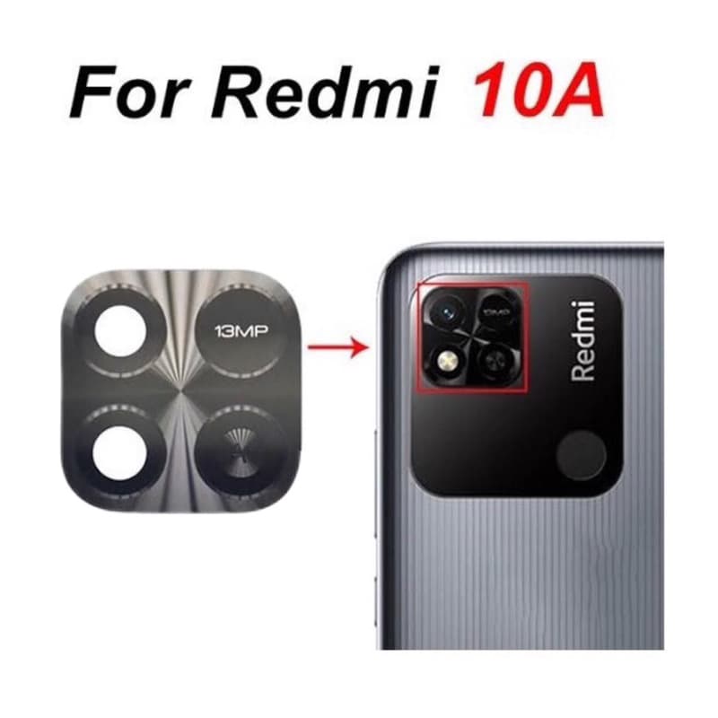 Vidro da Camera Xiaomi Redmi 10A Lente da Câmera Traseira Vidrinho Traseira
