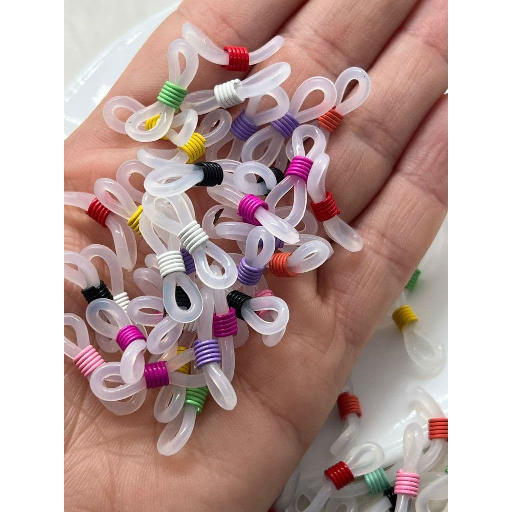 Borrachas de silicone para óculos com molas coloridas