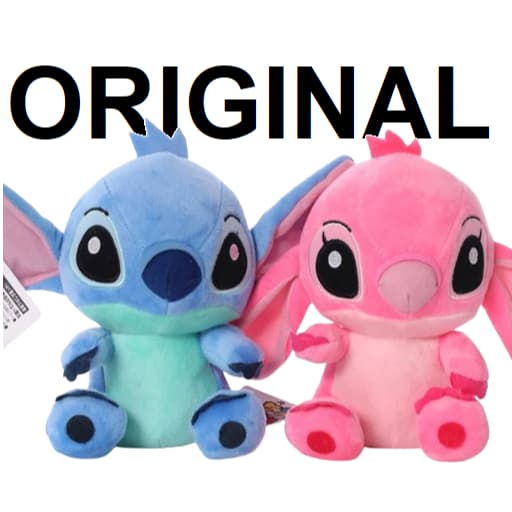 Lilo e Stitch de Pelúcia Importado Disney com Ventosa Angel Azul e Rosa Fofo Dormir Brinquedo Crianças Presente Mães Pai