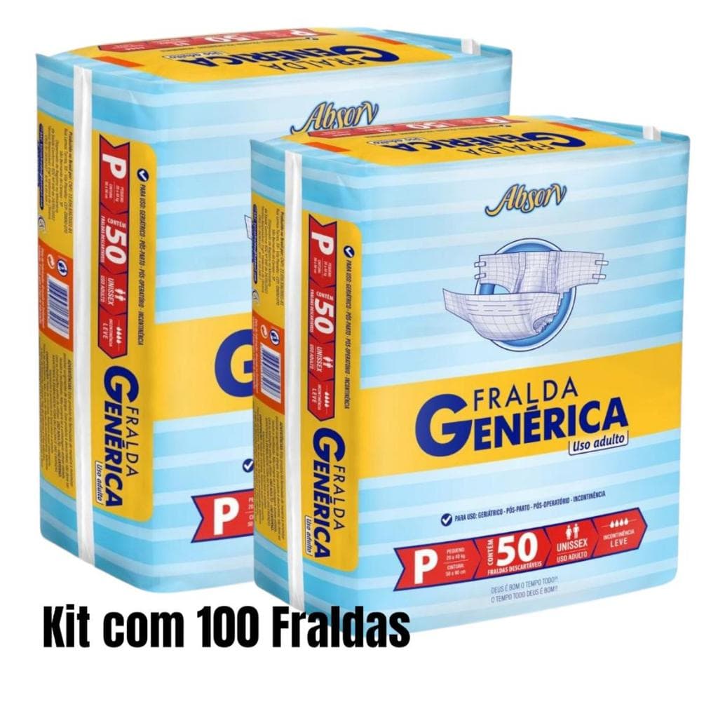 FRALDA GENÉRICA ADULTO  KIT COM 2 PACOTES NOVIDADE