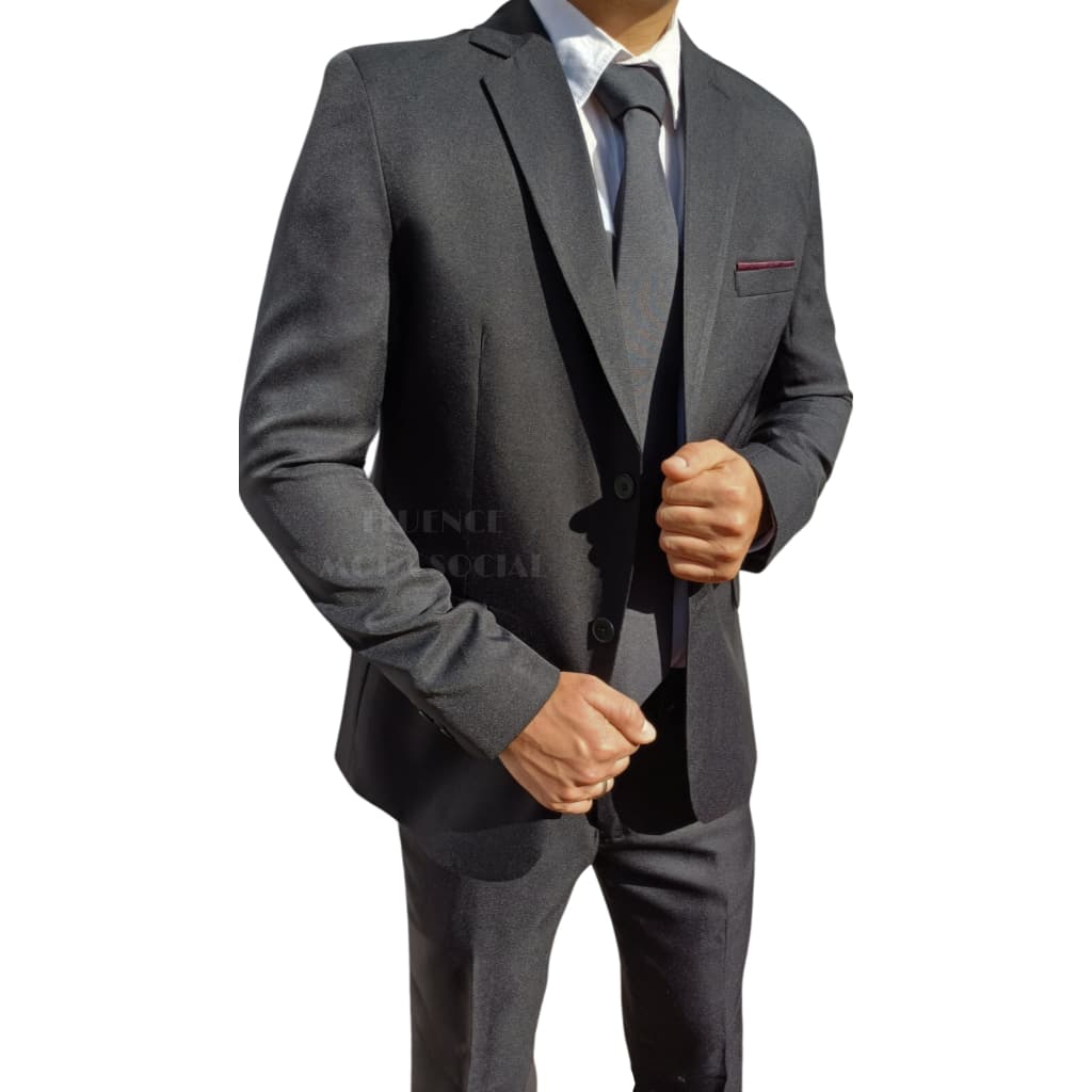 Terno Social Luxo Masculino Slim Microfibra Gabardine Premium
