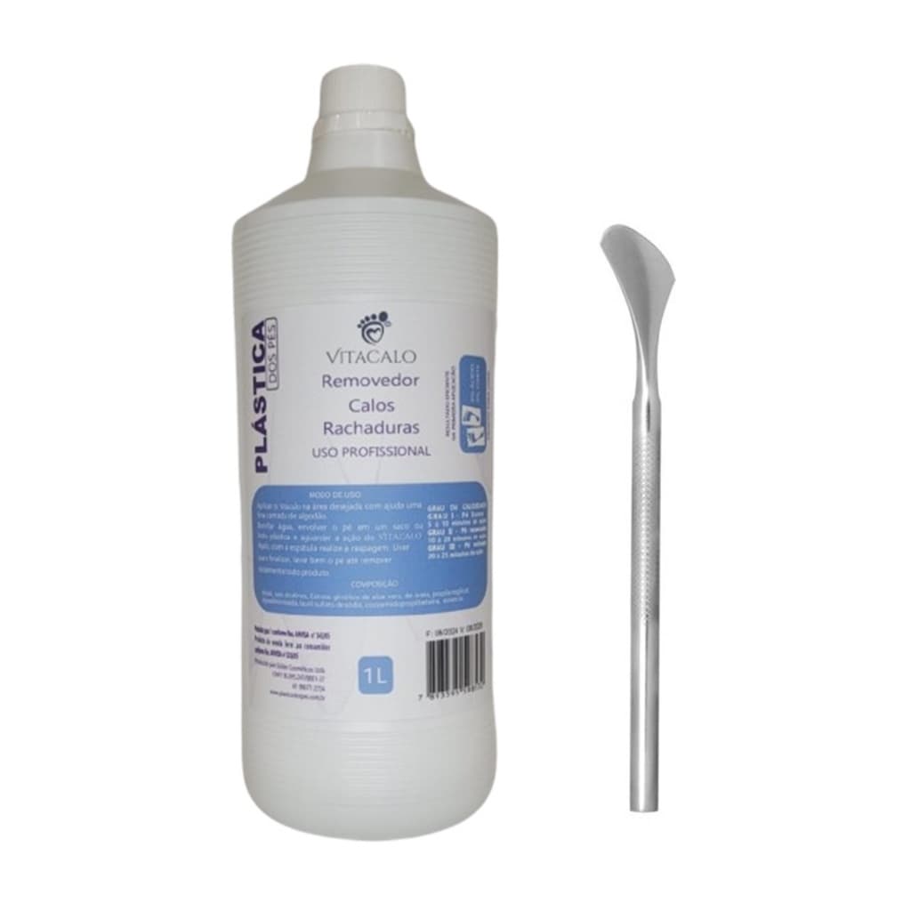 Loção Removedor de Calosidade Vitacalo com Espátula 222 - Plástica dos Pés