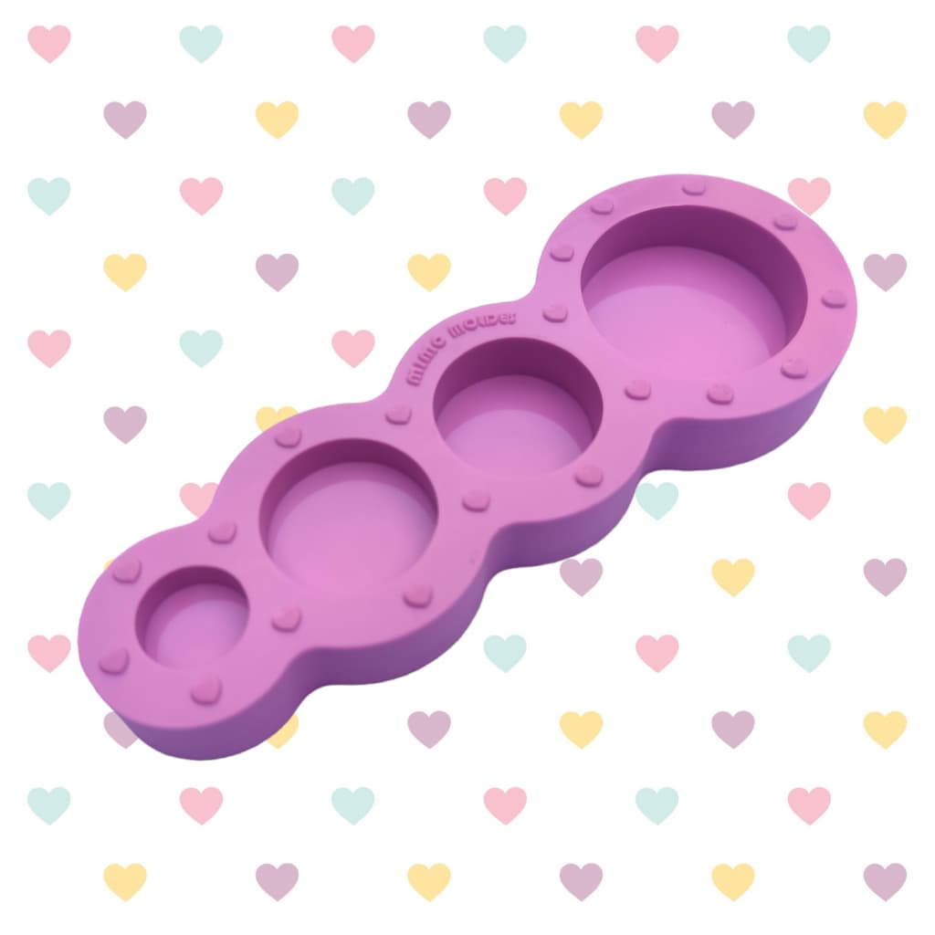 Molde Círculo para Jóia Afetiva - 4 Cavidades - 3,5cm, 2,5cm e 1,5cm - Colar, Chaveiro, Pingente capa