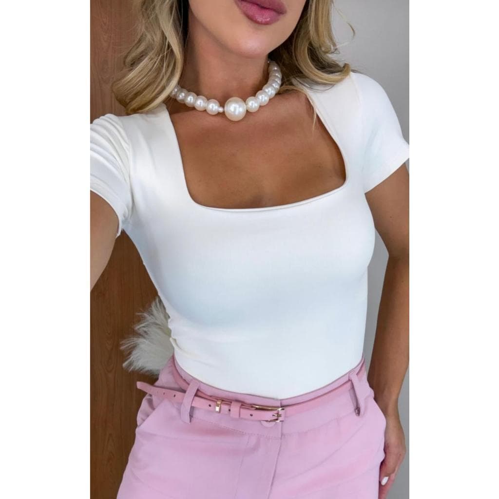 BODY FEMININO COLLANT MANGA CURTA DECOTE QUADRADO MODA VERÃO POLIAMIDA SUPLEX body feminino elegante c forro candy color