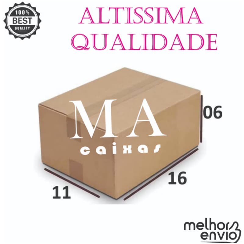 100 caixas 16x11x6 papelão  sedex correio mini envios