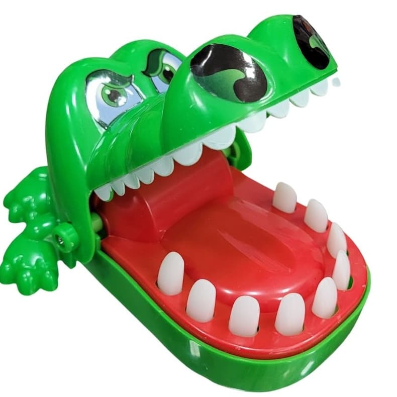 Brinquedo Crocodilo Engraçado Boca Jogo Dentista Mordida Dedo Jacaré Roleta Jogo Brinquedo