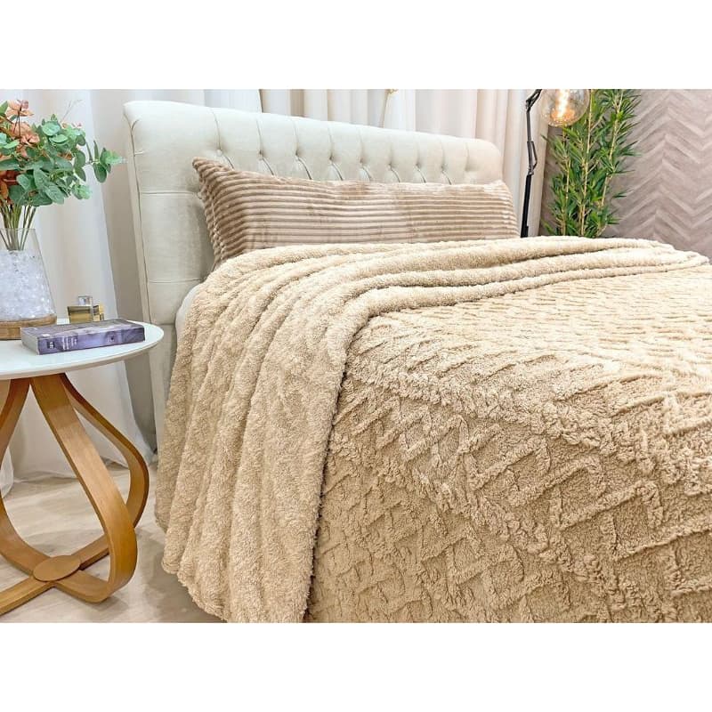 Cobertor Manta Cobre Leito Aconchego Imperial  Queem  2,40 x 2,60 com fronha