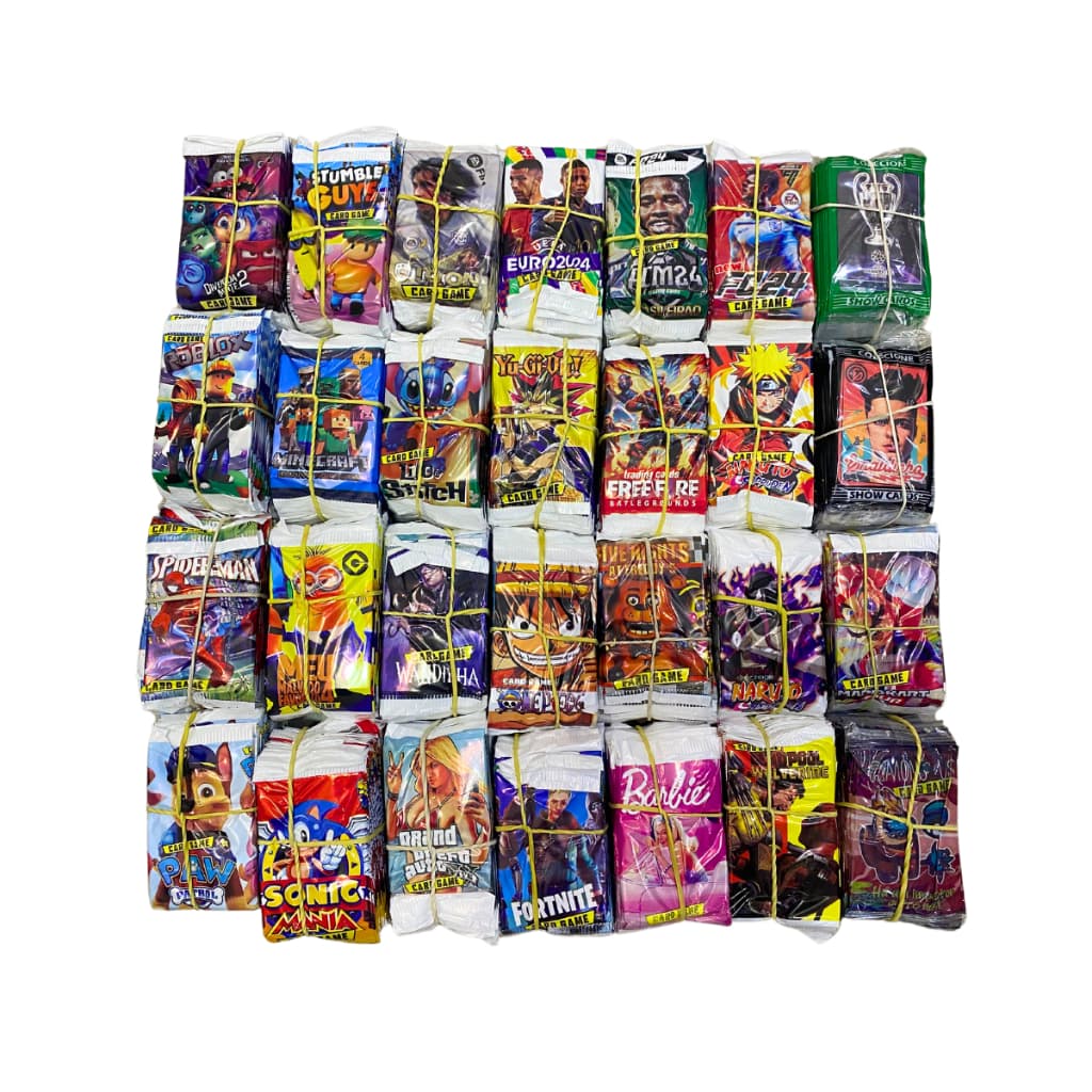 Kit 200 Cards Figurinhas Com 50 Pacotinhos Escolha o Modelo Para Bater Bafo Trocar Cartas