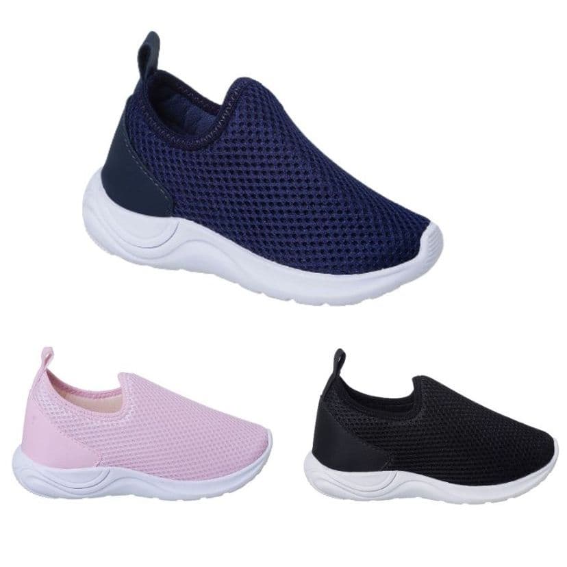 Tênis Calce Fácil infantil Menino e Menina Leve Macio Passeio Escola