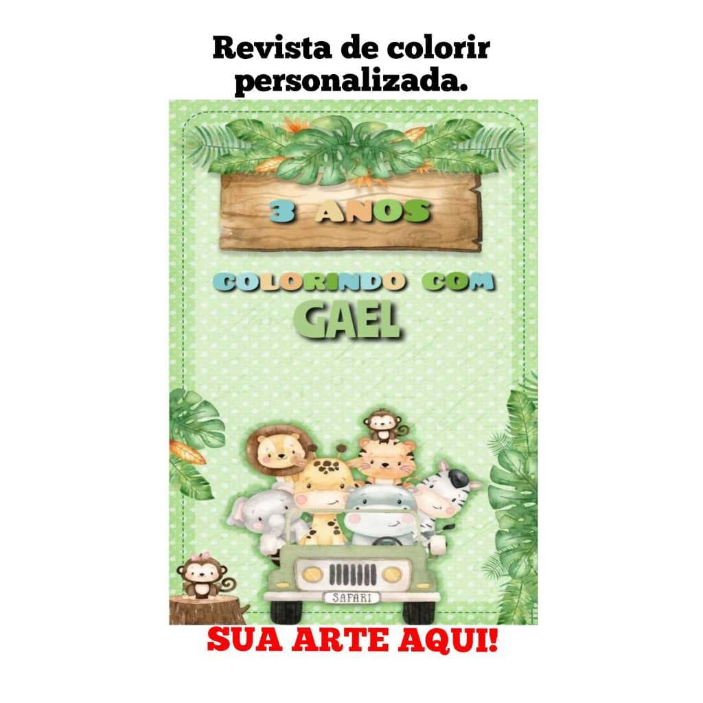 Kit 30 unidades revista de colorir personalizada lembrancinha festa de aniversário