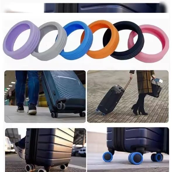 Capa Protetora De Rodinhas Reduz Ruído Mala e Cadeiras  Protetor De Rodas Para Bagagem De Viagem