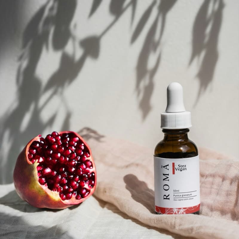 Óleo Vegetal de Romã 100% Puro e Natural 50mL | Regeneração, Firmeza, Hidratação