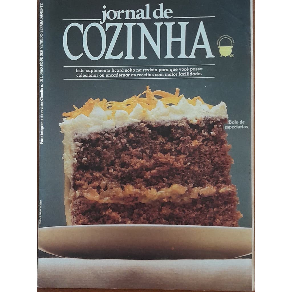 Revista Jornal de Cozinha Claudia Nº 313 Outubro/1987