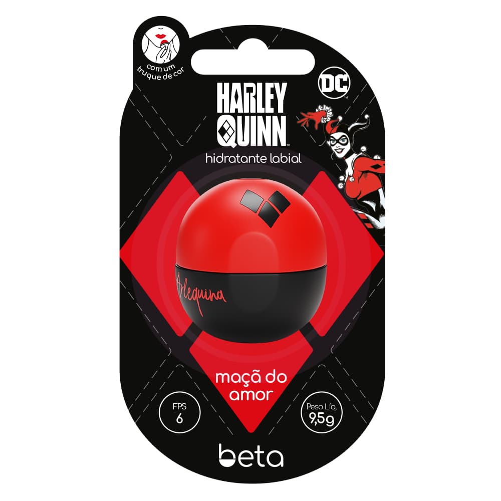 Hidratante Labial Beta Arlequina Maçã do Amor – Cor Vermelho 9,5g