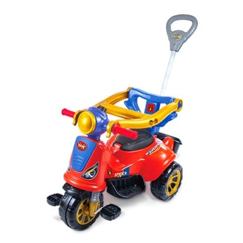 Triciclo Infantil Avespa Brinquedo Andador Carrinho De Passeio Motoquinha Buzina Pedal Haste Maral