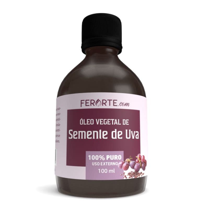 Óleo vegetal de Semente de Uva Ferarte 100% puro e vegano 100ml