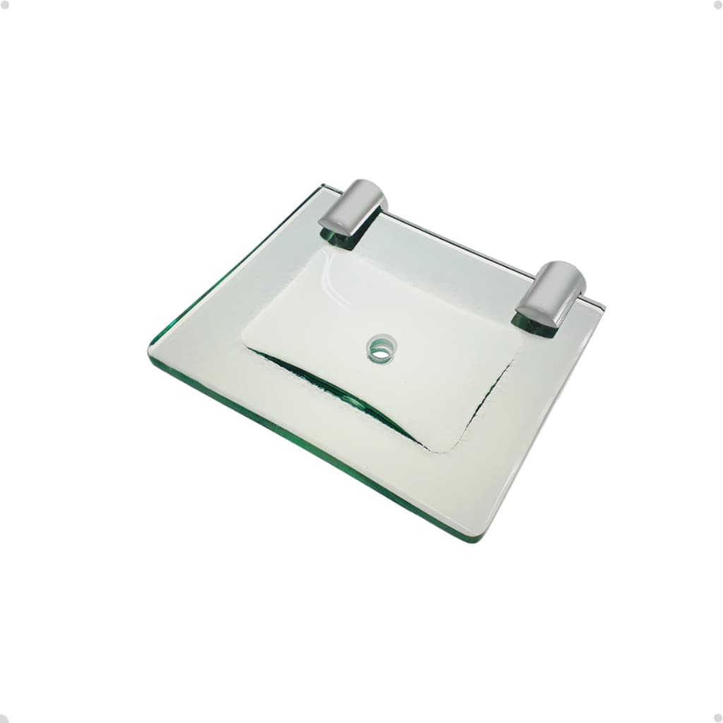 Porta Sabonete Reto - Vidro - 12x15cm - 8mm