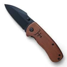 Canivete Cabo de madeira + 2 personalização ( Cabo e Lamina ) Presente Ideal - Brinde Corporativo