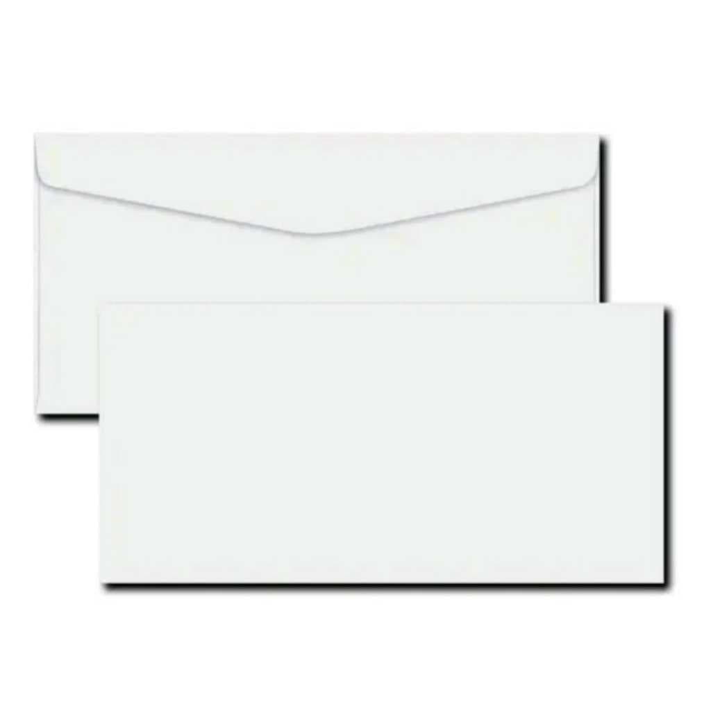 Kit c/100 Envelopes Branco Carta Liso - Ofício 114mm X 229mm