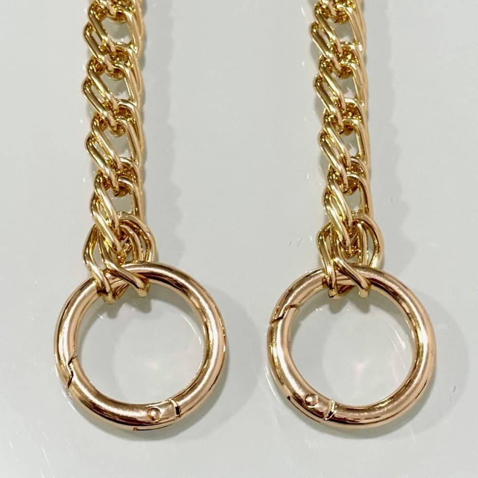 Alça Para Bolsa Corrente Dupla Com Argolas - 1.20 Mts - Pra Uso em Bolsas ou Cintos