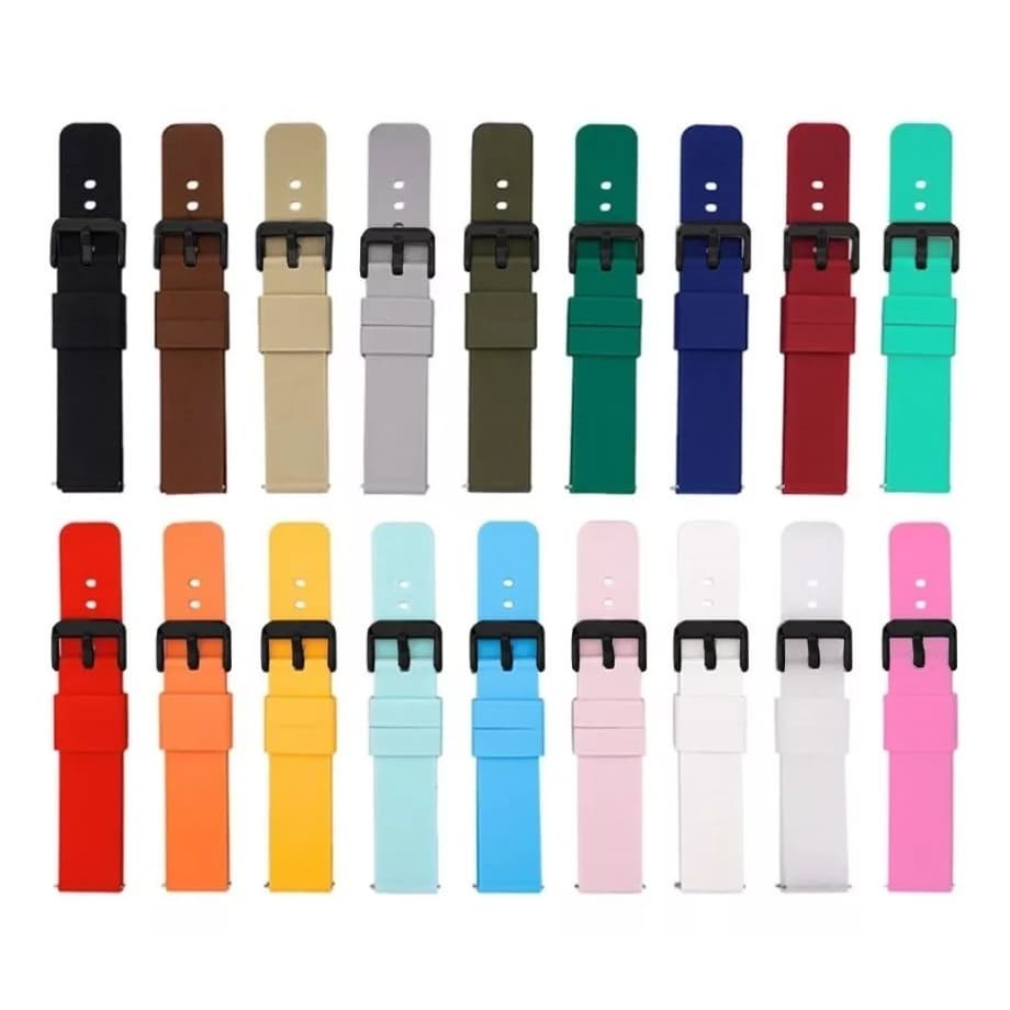 Pulseira de Silicone 20mm com fivela Sport para Relógio Smartwatch Huawei Amazfit Bip Colmi Haylou
