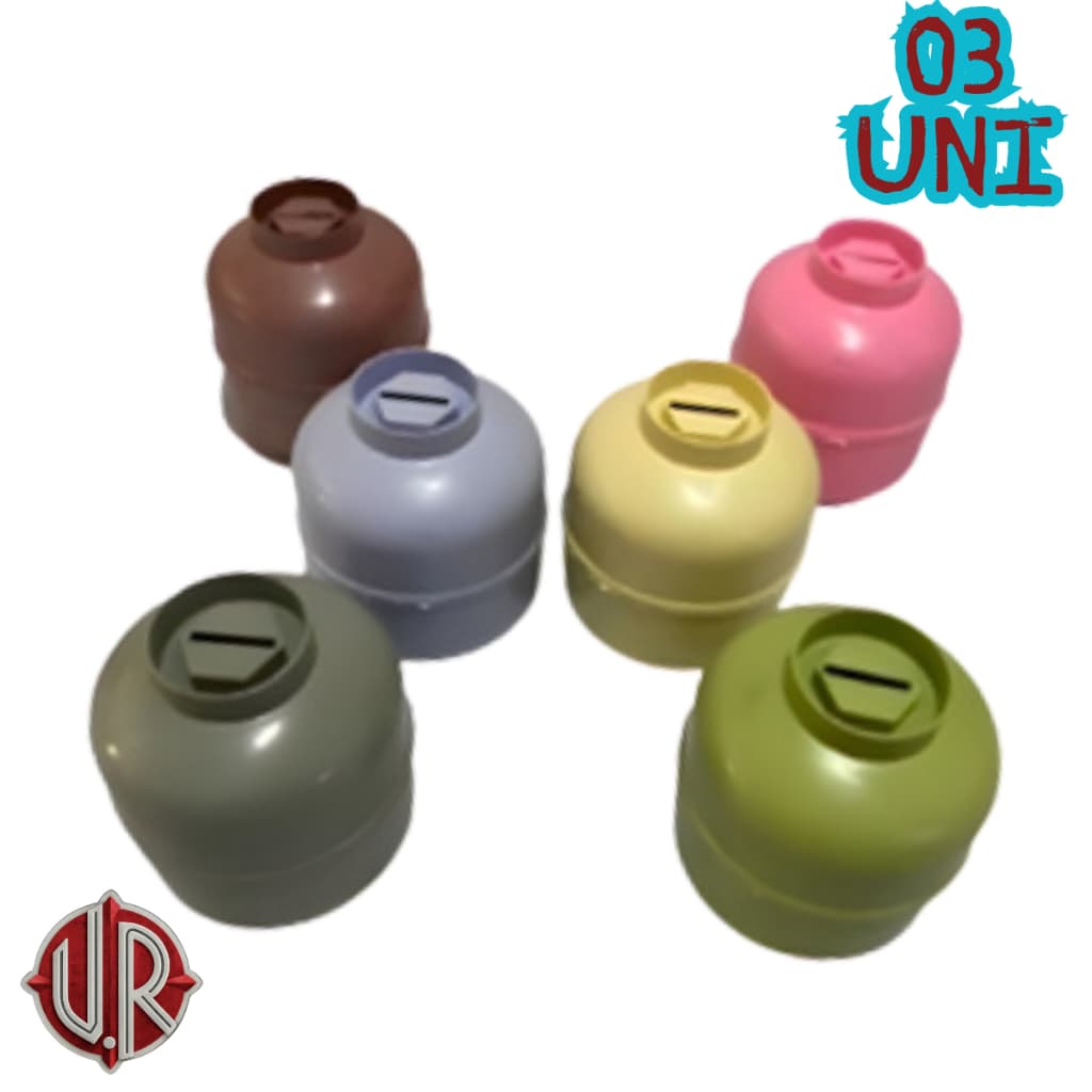 Kit c/ 03 Cofres de Moedas Reforçado Médio Cofrinho Botijão de Plástico