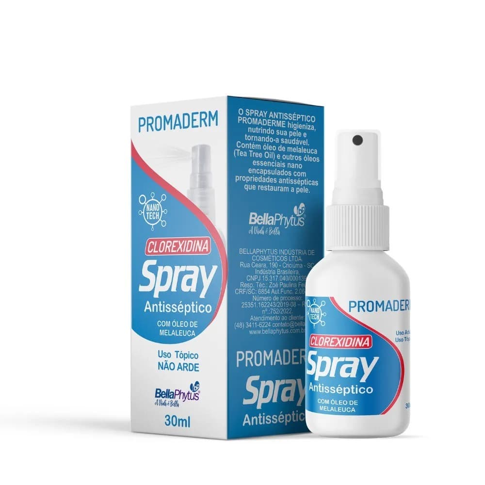Promaderm (CLOREXIDINA) antisséptico Spray 30ML - BellaPhytus