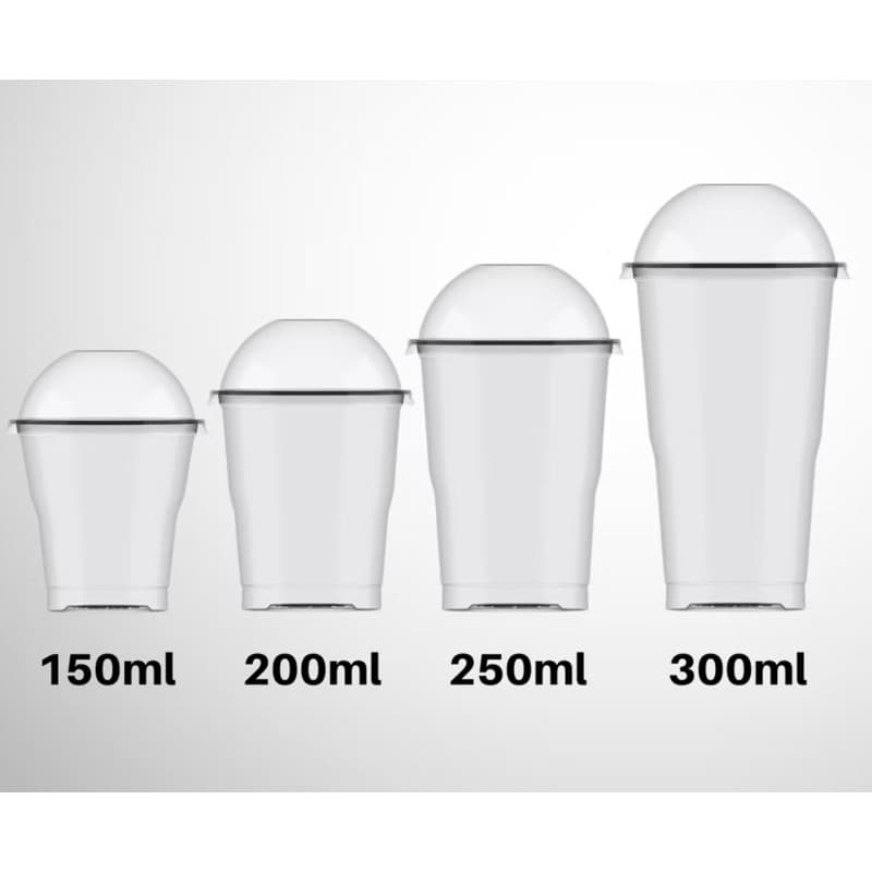 COPO CRYSTAL BELLO COM TAMPA BOLHA 150ML/200ML/250ML/300ML/440ml/550ml