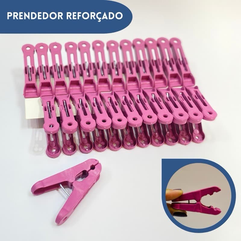KIT 120 Prendedor Reforçado de roupa, Pregador Reforçado de roupa para varal