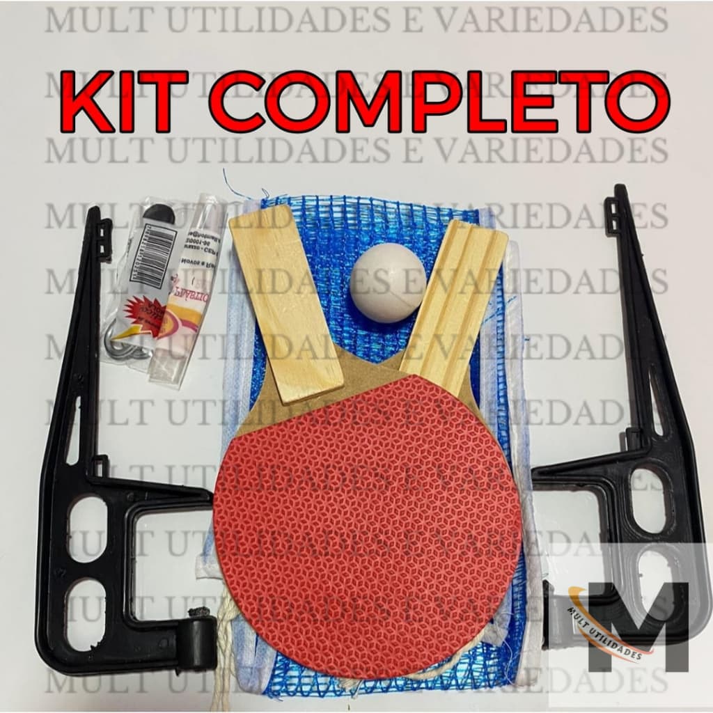 Kit COMPLETO Ping Pong Tenis De Mesa 2 Raquetes 1 Bolinha Suporte mais Rede completo PROMOÇAO