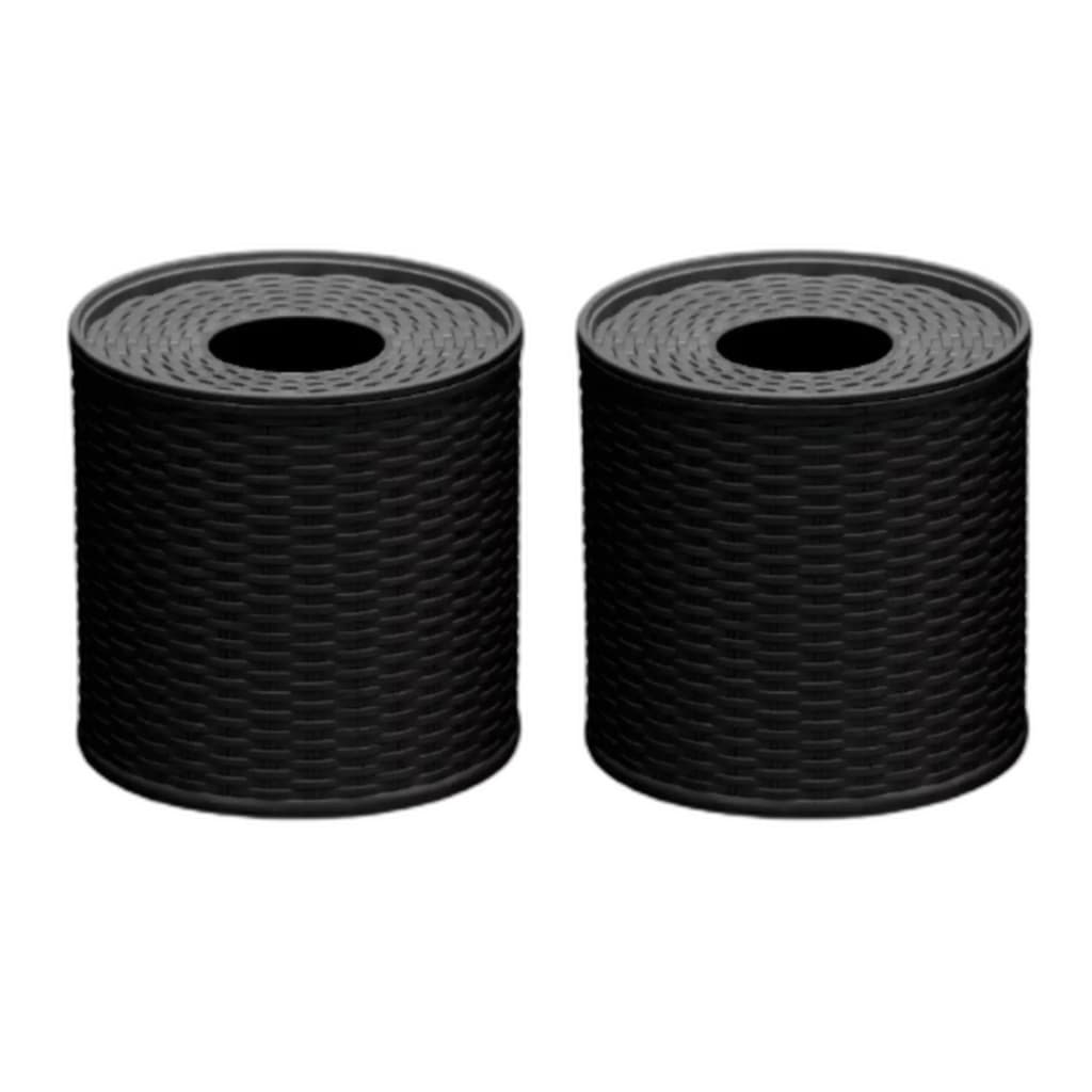 Kit 2 Porta Rolo Papel Higiênico Redondo Resistente E Compacto