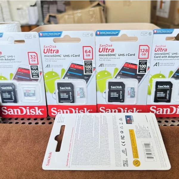 Cartão De Memória Micro Sandisk 8GB 16GB 32GB 64GB 128GB 256 Class10