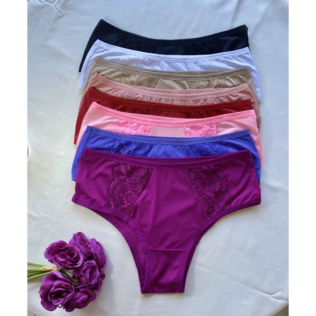 Kit Tangão Calçola Calcinha Senhora Plus Size Cintura Alta Microfibra Confortável