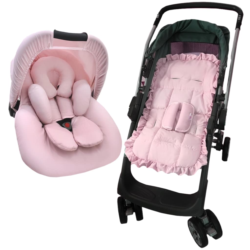 Capa de Carrinho e Bebê Conforto: Capota Solar, Protetores Cinto e Apoio Redutor - 6 Peças Kit