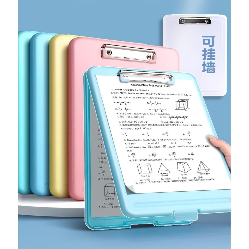 1 Peça Prancheta Com Armazenamento, Pasta De Prancheta De Abertura