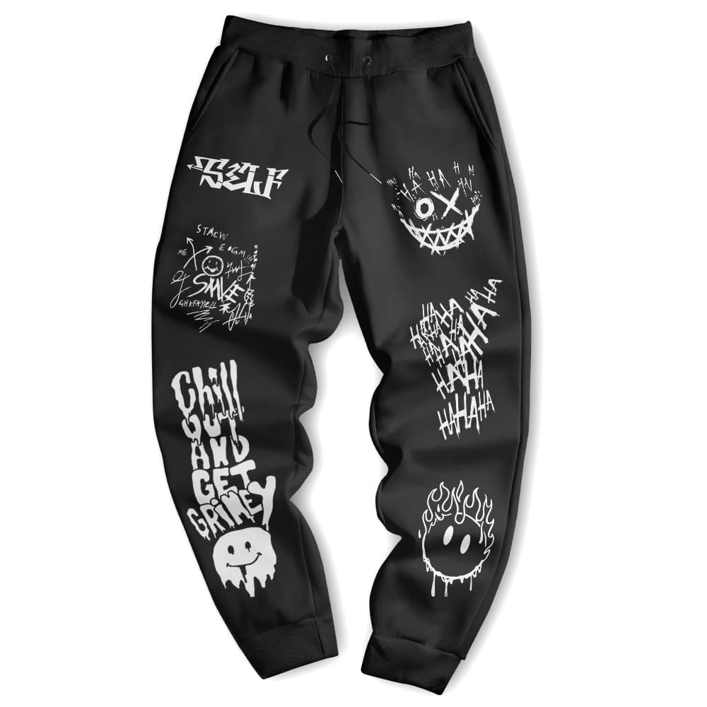Calça Moletom Self Smile Carinha X Hahaha Streetwear