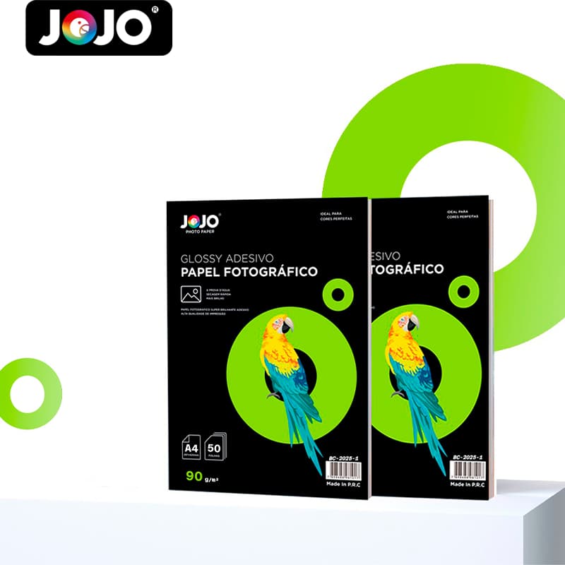 100 fls Papel Fotográfico 90g Glossy Adesivo Brilhante A4 A prova d'água p/ impressão jato de tinta