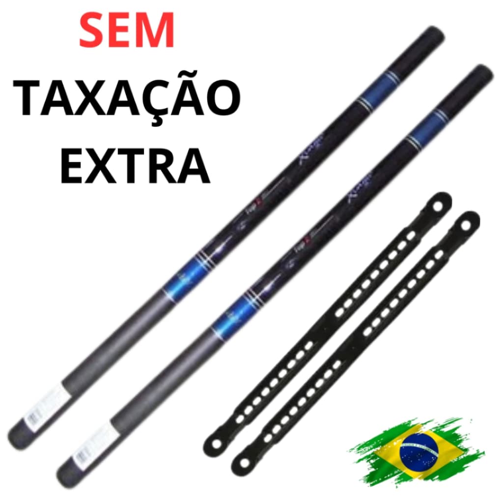 Kit 2 Vara De Pesca Telescópica Fibra De Vidro Carbono Leve Todos Tamanhos Caniço de Pesca Pescaria Pescar