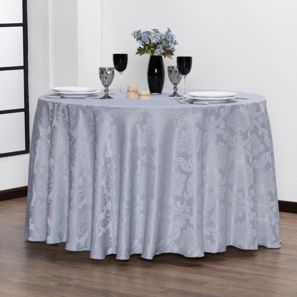 Toalha de Mesa Redonda 4, 6, 8, 10, 12 Lugares em Jacquard Cobre Mancha Luxo Festas Bares Eventos