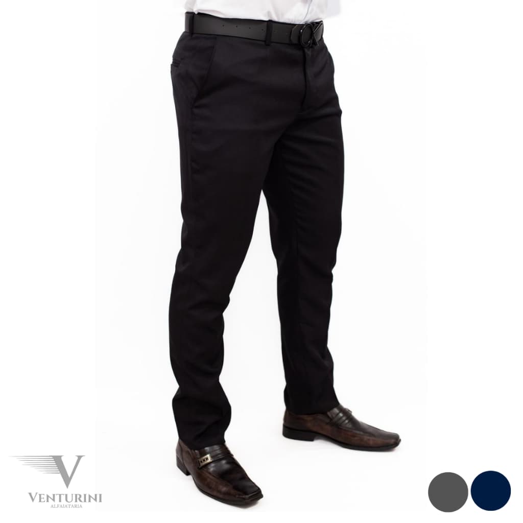 Calça Social Oxford Masculina Alfaiataria Slim, Hotelaria, Garçom, Segurança, Porteiro, Motorista