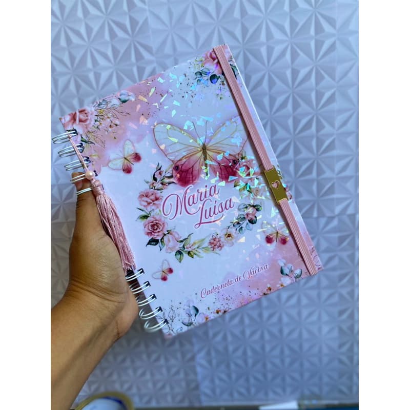 CADERNETA PERSONALIZADA PARA MENINAS/ TODOS OS TEMAS