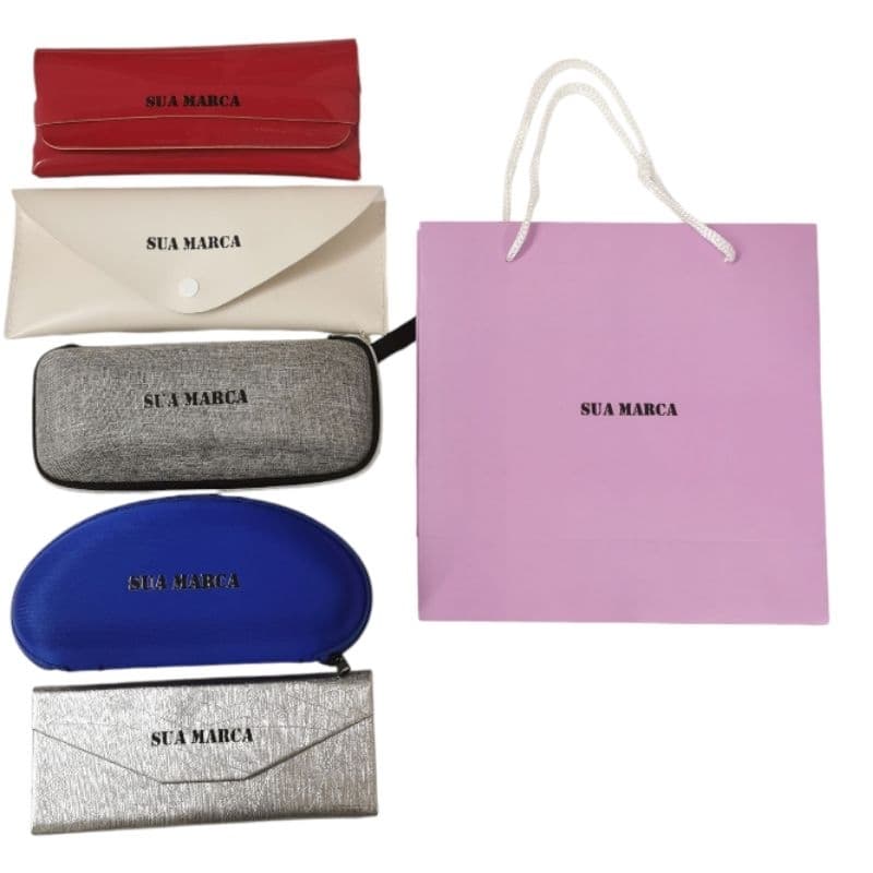 Estojo de oculos personalizado, logo alto-revelo.